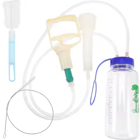 1Set Portable Manual Milking Machine for Cows Sheep Goats Food Grade Plastic Dairy Tool Clear Bottle