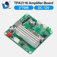VIRE TPA3116 70W*2 Dual Channel Digital Amplifier Board DC 12V Stereo Preamp Power Class D Stereo Au