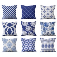 <COD>Pillow case Blue 40x40,45x45,50x50,60x60, living room decoration pillow cases for sofa.