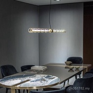 Restaurant Chandelier Long Strip Decoration Designer Modern Creative Lamps Bar Nordic Simple Glass D