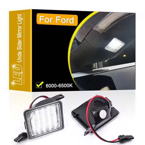 12V Waterproof LED Under Side Mirror Lamp Puddle Light Assembly For Ford C-Max Galaxy Focus Kuga Esc