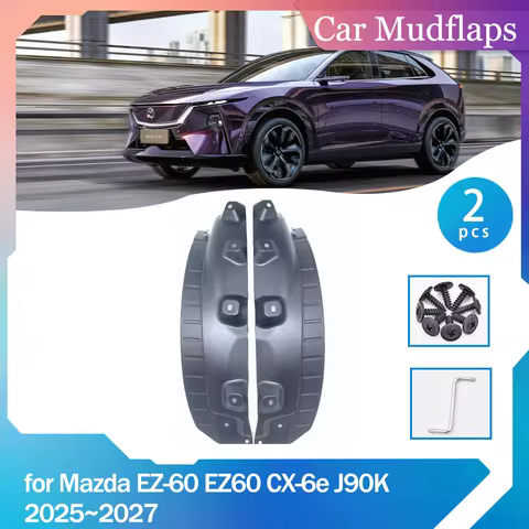 2pcs Car Mudguards for Mazda EZ-60 EZ60 CX-6e J90K 2025~2027 Mud Flaps Rear Splash Guards Cover Fend