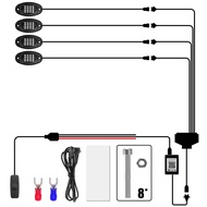 EKLEVA 12V แชสซีรถไฟ RGBโคมไฟ LED บลูทูธสมาร์ท Cartronics เรือรถจี๊ปรุ่น Off Road 4x4