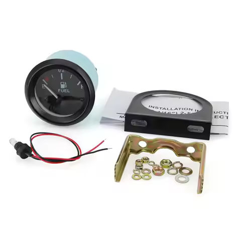 52mm 2inch Car Motorcycle Fuel Level Gauge Car Pointer Gauge white led light For 4/6/8 cylinder gaso