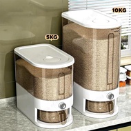 5KG 10KG Rice Dispenser Rice Storage Bucket Insect Moisture Proof Cereal Container Bekas Beras Tong 