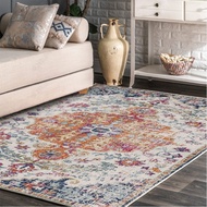 Living Room Floor Mat Boho Chic Shabby Chic Oriental Medallion Non-Shedding Home Carpet Bedroom Dini