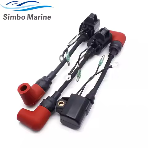 3PCS Ignition Coil Assy for Yamaha 2 stroke 55 60 70 75 90HP Outboard Engine 697-85570-00 6H2-85570-