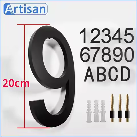 8 Inch House Number Outdoor 26 Letters #0-9 Numeric Home Outdoor Numbers Plaque Signs Address Number