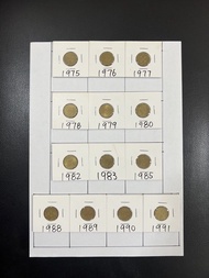 （貳毫英女皇一套）香港硬幣英女王伊利沙伯二世 1975-91年二毫  Government of Hong Kong Queen Elizabeth ll 1975-91 $0.2