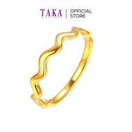 FC1 TAKA Jewellery 999 Pure Gold Ring Wave