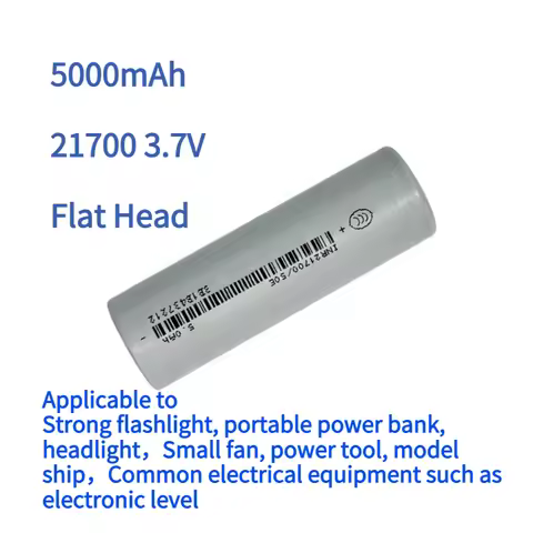 For EVE 21700 5000mAh 15A 3.7V 3C Rechargeable Flat Head Battery High-quality 21700 Small Fan Power 