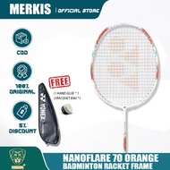 YONEX NANOFLARE 70PINK Badminton Racket STRUNG FOR BEGINNER ONLY 4U 26-30LBS 83g