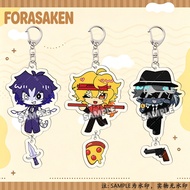 Die of Death Anime Keychain Eunoia Elliot Mafioso  Charms Acrylic Key Chain Cute Key Ring Bag Pendan