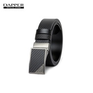 DAPPER เข็มขัดหนังแท้ Carbon Fiber Reversible Belt แบบใส่ได้ 2 ด้าน สีดำ