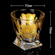 ㊖AMAZE㊖ Painted Gold Glass Whisky Medusa Head Wine Glass Cup Foreign Wine Glass Multi-function Beer
