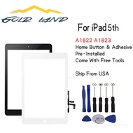 Touch Screen Glass Digitizer Replacement Kit for iPad 5th Generation 2017 A1822 A1823 with Tools Hom