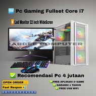 PC GAMING FULLSET CORE I7 RAM 16 GB SSD 120 GB VGA 4 GB GTX 750 ti MONITOR 22 IN 1 SET