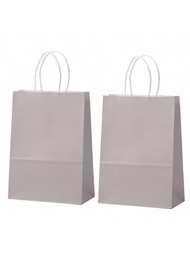 12入組灰色紙質禮物袋,單色糖果包裝袋,適用於兒童生日、家庭聚會、巧克力或回贈禮物