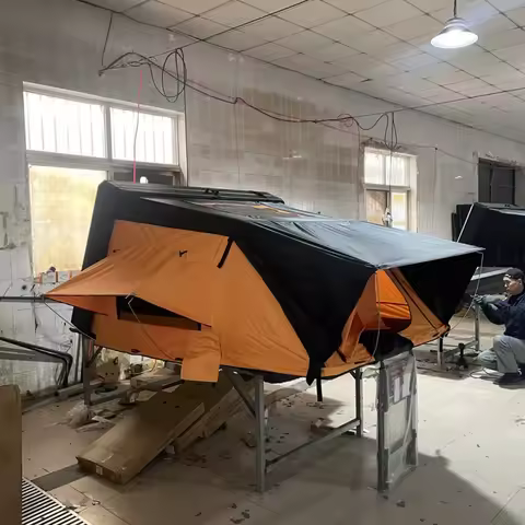 High Quality 3-4 Person Aluminum Hard Shell Roof Top Tent Outdoor Camping Glamping SUV Travel Access