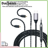 DARBEMY MMCX to Type C Headphone Cable, Built In Microphone 120cm / 47.24in 4-Strand Braided Upgrade