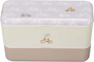 Masakazu "Bento Box, 2-Tier ZAPP Long Square Nest Lunch Box, Bicycle, 16.9-11.0 inches (43-28030-0 c