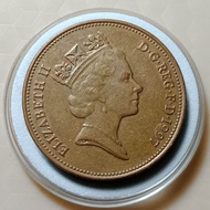 Koleksi koin kuno British Jadul Queen Elizabeth 2 P Tahun 1997