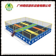 HY💞Outdoor Square Six-in-One Trampoline  Large Children's Spring Trampoline  Children's Adult Mesh Trampoline AX9U