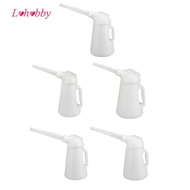 Lohobby Oil Jug with Spout Durable Oil Measuring Jug White Ergonomical Handle Leakageproof Oil Dispe