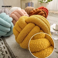 Moamegift Knot Pillow Braided Knot Pillow Handmade Sherpa Knot Round Ball Pillow for Cozy Home Decor