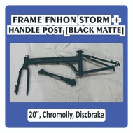 HITAM Frame fork handlepost fnhon storm black matte black doff Db 20 inch