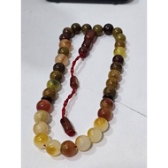 E00012 Batu Akik Taisbiha 33 biji, saiz: 11.7mm, berat: 88.68g, harga: Rm89