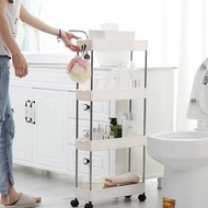 Multipurpose Trolley 4-wheel Kitchen Shelf