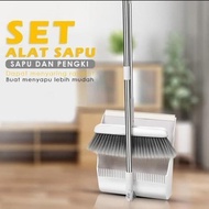 Broom and dustpan set, floor cleaning broom set, plastic cikrak broom set