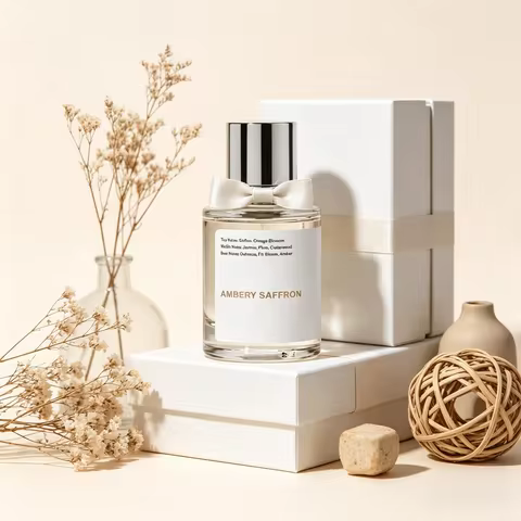 Dossier Ambery Saffron EDP Inspired By MFK Baccarat Rouge 540 Vegan Unisex Scent Long Lasting Fragra