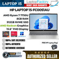 HP Laptop 15-fc0051AU Ryzen 7 7730U 8gb ram 512 SSD