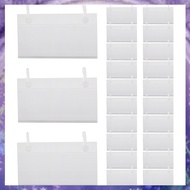 (GPBS) 80Pcs Plastic Basket Label Holders Price Tag Ticket Hanger Clips with Button Design Lock Clos