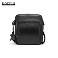 DAPPER กระเป๋าสะพายข้าง หนังแท้ Genuine Leather Crossbody Bag สีดำ