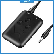 JTKE 2 In 1 Wireless Bluetooth 4.2 Transmitter Receiver 3.5mm AUX Stereo Audio Music Adapter for Car PC Speaker