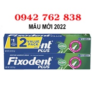 [USA Date 2027] Combo 2 Keo dán hàm răng giả  Fixodent PLUS 57g. Fixodent Food Seal Plus Scope Dentu