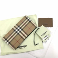 Burberry vintage check long wallet