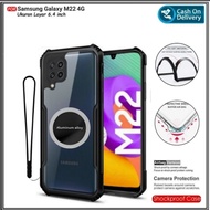 Samsung M22 4G Case / M32 4G /A22 4G / A22 4G LITE Soft Hard HD Transparent Casing Cover + Magnetic 