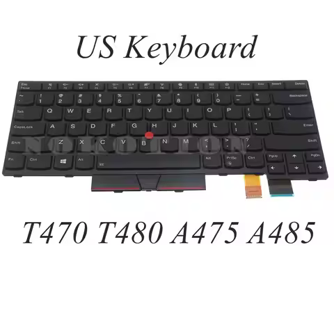 US Russian Keyboard For Lenovo Thinkpad T470 T480 A475 A485 01HX459 01AX364 01AX569 01AX487 01AX528 