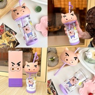แก้วน้ํา Buriburizaemon บูริบูริซาเอมอน เจ้าหมูดุ๊กดิ๊ก หัวการ์ตูน แก้วใส่เครื่องดื่ม แก้วชินจัง 710