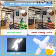 POPULAR Foldable LED Light, 40 LED Bulb 6000K White Light E27 LED Fan Bulb, Durable 4+1 Leaf Shape 2