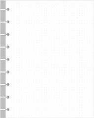 Classic Size Discbound Dotted Grid Refill Paper, 9-Disc Discbound Pre-punched Happy Planner Inserts, 100Sheets/200Pages Loose-Leaf Paper, 100gsm White Paper, 7" x 9.25"