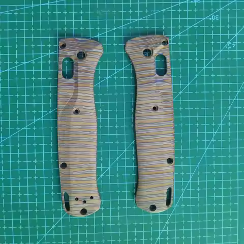 1 Pair Custom MadeTitanium Handle Scales for Benchmade Bugout 535 Folding Knife