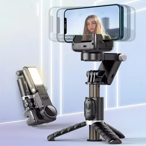 360 Rotation Following Shooting Mode Gimbal Stabilizer Selfie Stick Tripod Gimbal For iPhone Phone S