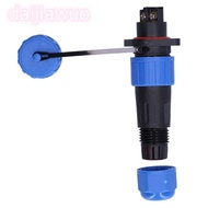 DAIJI Aviation Plug Socket, LP16 Flanged Waterproof Connector, Aviation Socket 2PIN Solderless Heavy