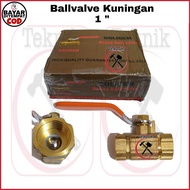 STOP KRAN KUNINGAN UKURAN [ 1 Inch ] SOLIGEN ORIGINAL - BALLVALVE KUNINGAN SOLIGEN 1 INCH STOP KRAN 