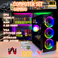 คอมพิวเตอร์ครบชุด Core-i7 / Ram 8GB / SSD 240GB / GTX1050 2GB ทำงาน เล่นเกม PUBGFreefireGTAVValorant